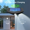 thumbnail image 5 of Gracetumbler Solar Fence Lights 12 Pack, Motion Sensor Outdoor Light with 3-Sided Lighting, 6000K/3000K Dual Color Temperature with IP63 Waterproof, 5 of 6