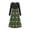Dresses-A424Green, variant on Girls Maxi Dress Long Sleeve Christmas Stocking Pattern A-Line Silhouette Soft Stretchy Holiday Party Gown Festive Celebration Fall Winter