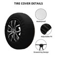 thumbnail image 2 of Wukai Housse de Pneu de Rechange Imprimé Chiot Mignon pour Remorque RV, Imperméable PVC Cuir Synthétique Housse de Roue pour Camion, Remorque, RV, SUV, Campeur-14 Pouces, 2 of 6