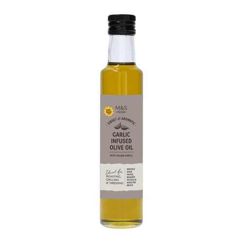 M&S Garlic Infused Olive Oil 250ml, British Import (Pack of 2)