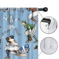 thumbnail image 4 of Blackout Kids Curtains,Light Blue Baseball Players Pattern Childrens Insulated Curtains Set Of 2,Bedroom Essentials,Toddler Room Decor 42"x84", 4 of 5