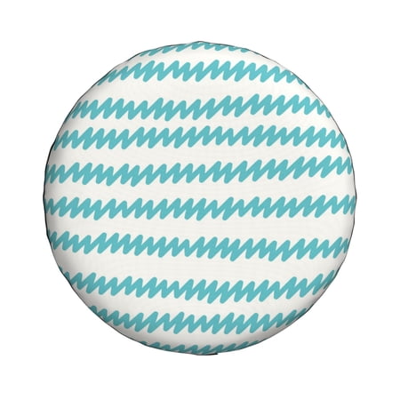 ZNDUO Blue Graffiti Waves Pattern Spare Tire Cover, Universal Spare Tire Wheel Covers 16 inch