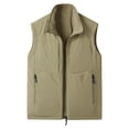 thumbnail image 2 of Xihbxyly Chaqueta de Trabajo para Hombre, Versátil Abrigo para Exteriores, con Múltiples Bolsillos, Cuello Alto Cómodo, Tejido Ligero, Ideal para Fotografía Deportiva, Ideal para Actividades de Prima, 2 of 6