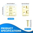 thumbnail image 2 of Bisagras Mini SDTC Tech 13x12 mm 180° Doradas Paquete de 24, 2 of 7