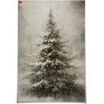 thumbnail image 2 of Vintage Christmas Canvas Wall Art Pine Tree Prints Botanical Poster Winter Scene Forest Landscape Snow Painting Xmas Rustic Pictures Farmhouse Decor for Dorm Living Room 12x16in Unframed, 2 of 18