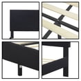 thumbnail image 6 of alazyhome Queen Size Square Tufted Upholstered Bed Frame, Easy Assembly, Black, 6 of 7