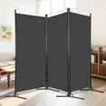 thumbnail image 3 of NiamVelo 3 Panel Room Divider Folding Partition Privacy Screens 5.9FT Portable Room Partition with Metal Frame Walls Dividers for Home Office Hospital 102" W x 70" H, Grey, 3 of 7