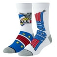 thumbnail image 2 of ODD SOX Top Gun Pilot Split Crew Socks White 80s Movie-Themed Socks Size Large for Men & Women Cool, 2 of 6
