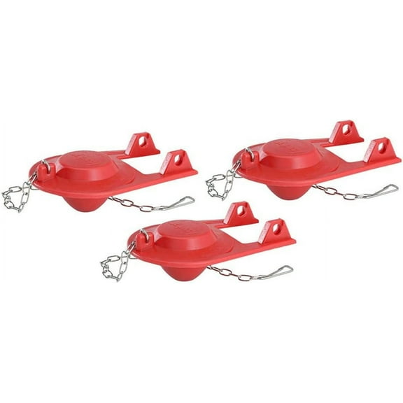 Korky 2001TP Universal Toilet Tank Flapper 3 Pack - Easy to Install - Long Lasting All Rubber Seal - Made in USA