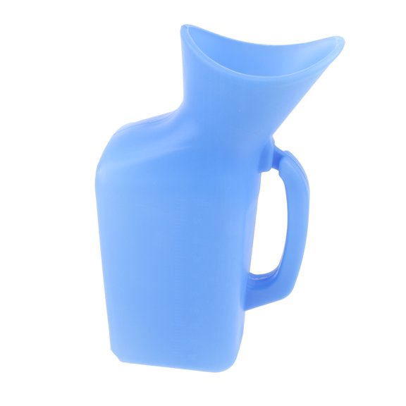 Reusable Washable Portable Urinal Bottle for Disabled Elderly Women Blue (1000ML-blue)