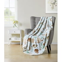 Kate Aurora Bermuda Tropical Seashells Ultra Soft & Plush Accent Throw Blanket - 50 In. X 70 In.
