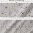 thumbnail image 2 of Soimoi Grey Cotton Voile Fabric Grass & Wildflower Floral Decor Fabric Printed Yard 56 Inch Wide, 2 of 7