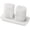White, variant on Radicaln Marble Salt and Pepper Shakers 2.5 inches White Handcrafted Stone Saleros Spice Set for Kitchen Counter, Pink Salt Holder, Farmhouse Kitchen Table Decor, Elegant Home Essentials
