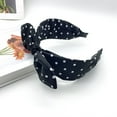 thumbnail image 2 of Bovemsi Headbands for Women Hair Hoop Sweet Polka Dot Print Bowknot Wide Cloth Headband Headwrap Makeup Headband, 2 of 4