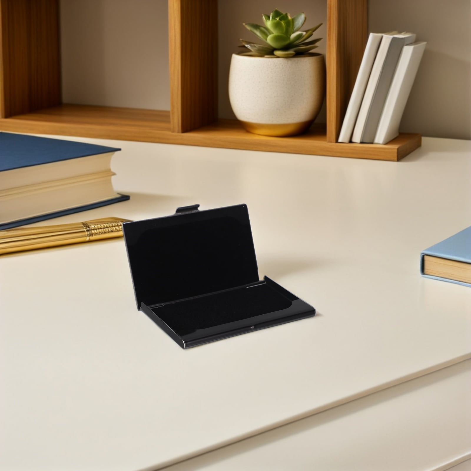 HONMEET 3Pcs Executive Stainless Steel Card Holder Ultraslim Design for Business Meetings
