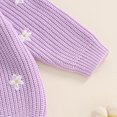thumbnail image 5 of BemeyourBBs Baby Girl First Birthday Outfit One Embroidery Sweater Pullover Oversized Knit 1st Birthday Winter Cute Clothes, 5 of 7