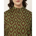 thumbnail image 6 of Moomaya Printed Oversize Top For Women, Full Bell Sleeve, Button Down Shirt Top, 6 of 8