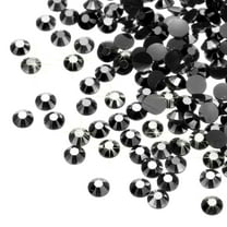 Uxcell 6000 Pcs Black Resin Flatback Rhinestone SS16 4mm Resin Non Hotfix Rhinestones for Crafts DIY Design