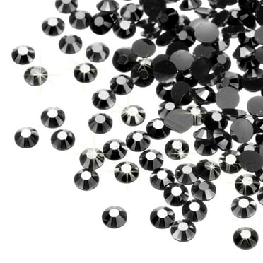 Uxcell 6000 Pcs Black Resin Flatback Rhinestone SS16 4mm Resin Non Hotfix Rhinestones for Crafts DIY Design
