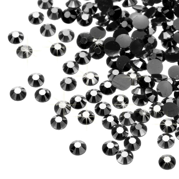 Uxcell 6000 Pcs Piedras de Resina Negras Planas SS16 4mm para Manualidades Diseño DIY