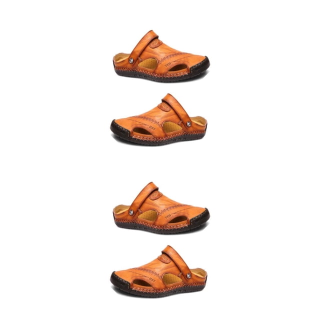Minnieouse 1 par de sandalias para hombre, primavera verano, transpirables, elegantes, de repuesto, para senderismo, viajes, playa, marido, padre, Marrón treinta y nueve 2Conjunto