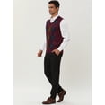 thumbnail image 4 of Unique Bargains Chandail Sans Manches à Col Argyle Décontracté pour Homme, Coupe Ajustée, Tricot, 4 of 6