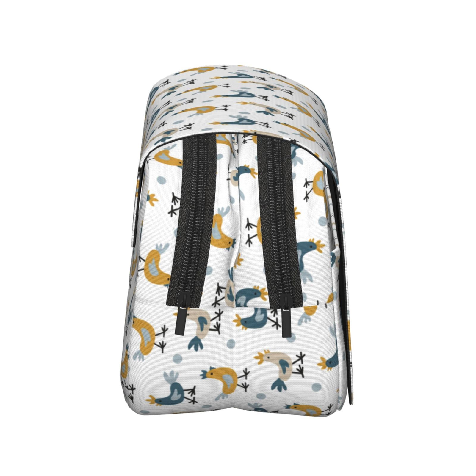 Rateoe Farm Roosters Pattern Double Clamshell Pen Case, Storage Organizer with Two Zipper Compartments– Holds Up to 50 Pencils & Pens