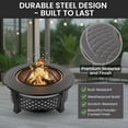 thumbnail image 6 of Pure Garden Outdoor Fire Pit with Spark Screen, Poker, and Cover (Bronze), 6 of 8