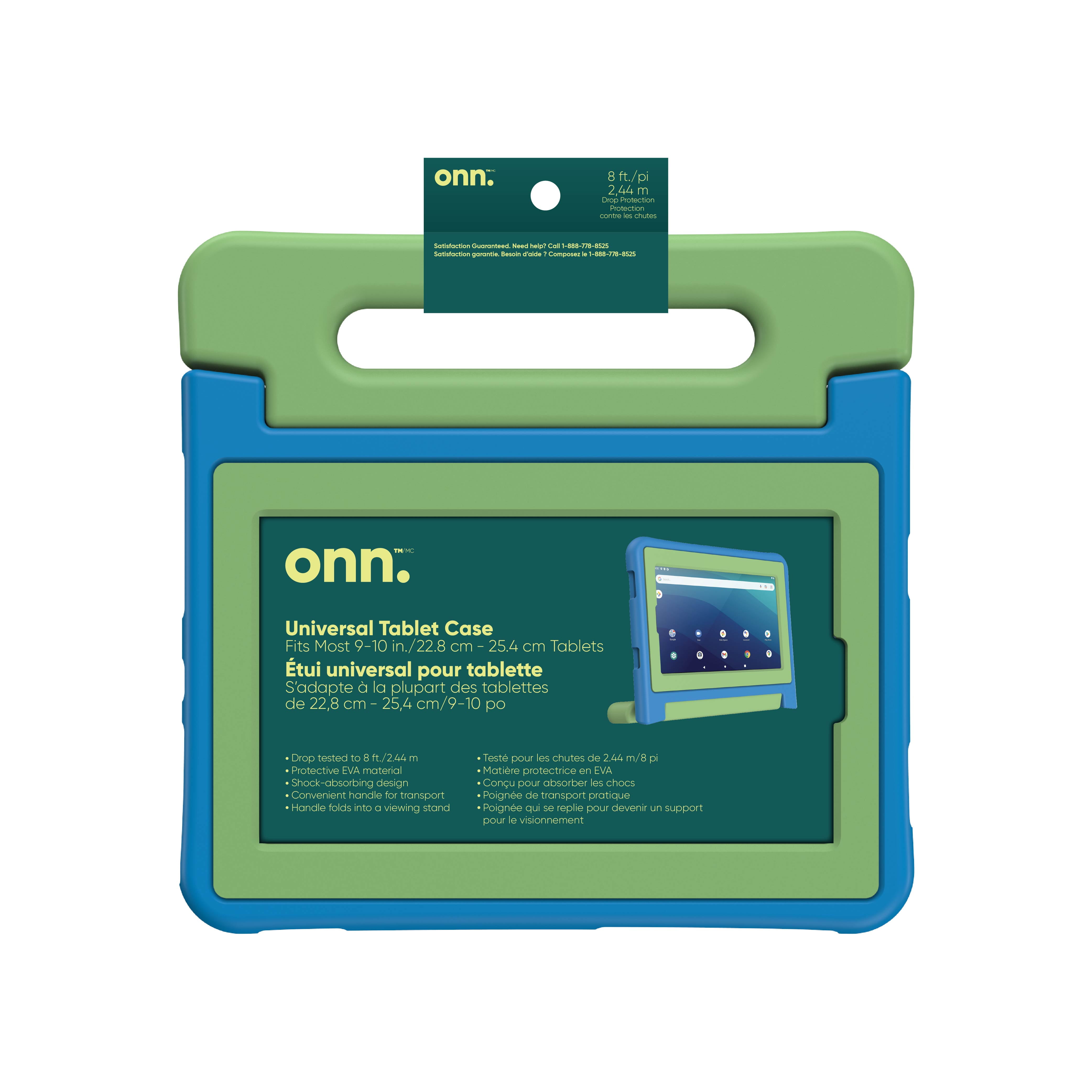 onn. Universal Protective Tablet Case for Most 9 - 10 in. Tablets - Blue/Green