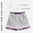 thumbnail image 2 of FORMRS Boys Swim Trunks Quick Dry Mesh Lining Beach Boardshorts, Sizes XS-XL, Purple Space Cat Pattern, 2 of 5