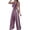 Purple, variant on Women's Color Casual Fashion Sleeveless Vest And Pants Two-piece Set Black L Black L