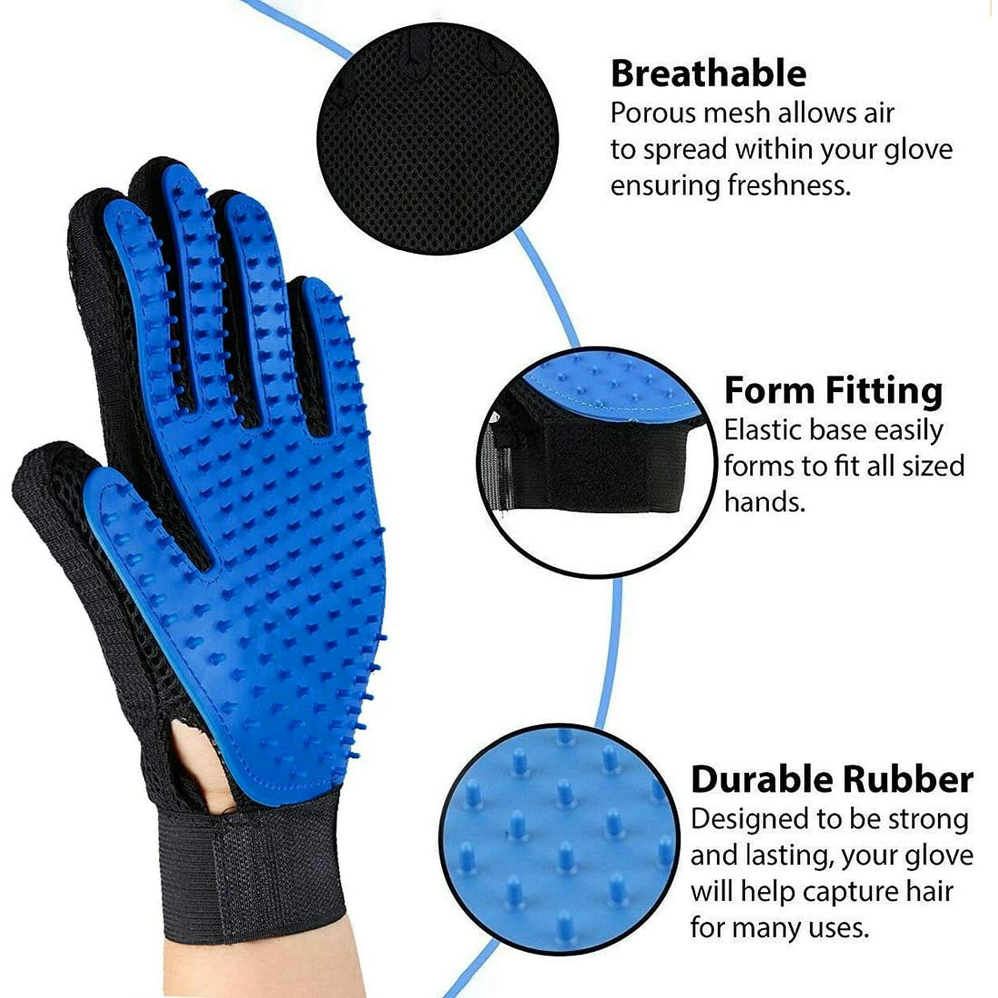 Grooming Glove Pet Dog Hair Glove for Animal Horse Rabbit Massage Shower Bath Brush Rubber Comb Anti Flea Pet Hair Gloves Couple