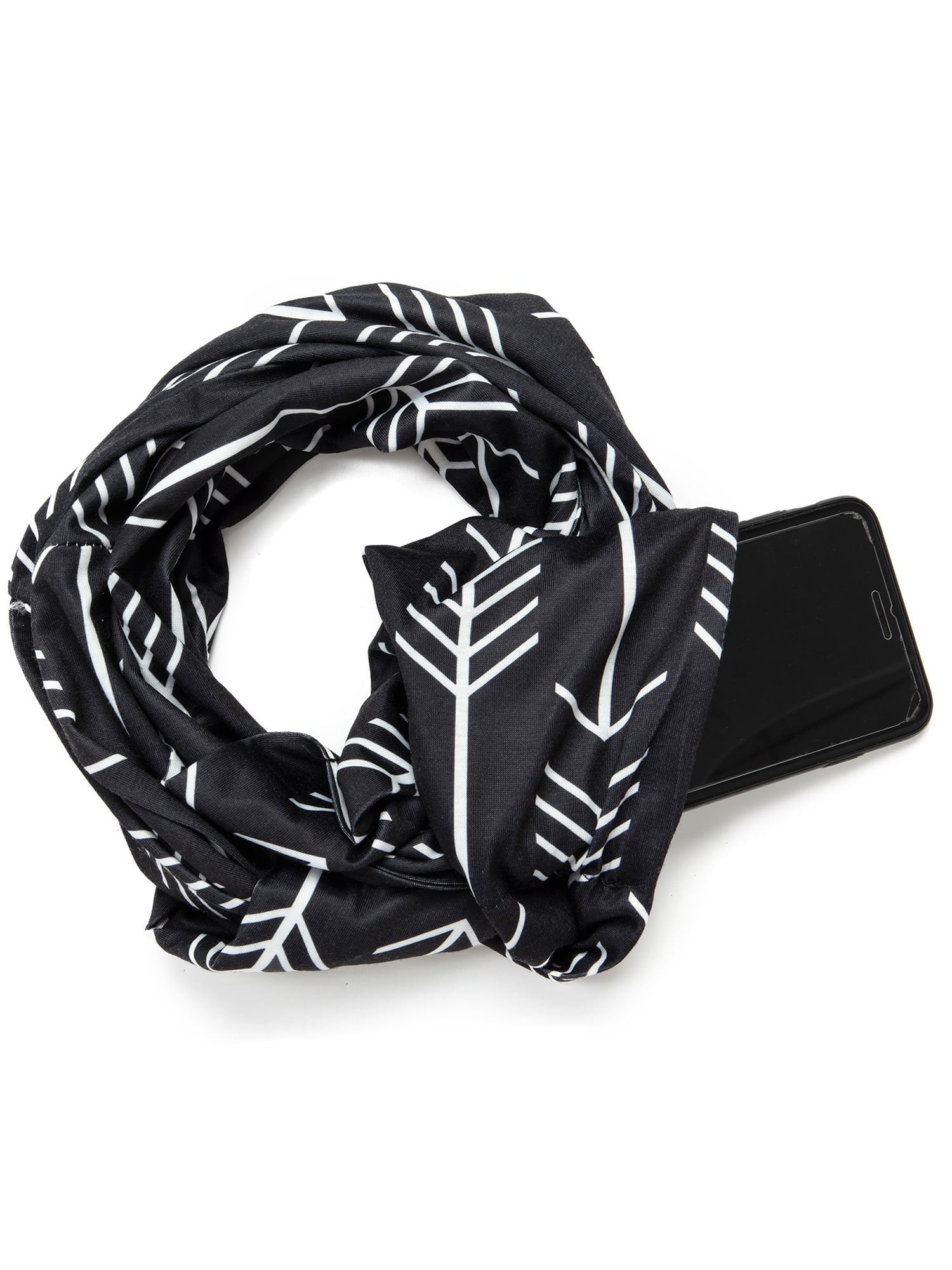 Infinity Loop Scarf Pocket Scarf Pop Fashion Infinity Scarf Zipper