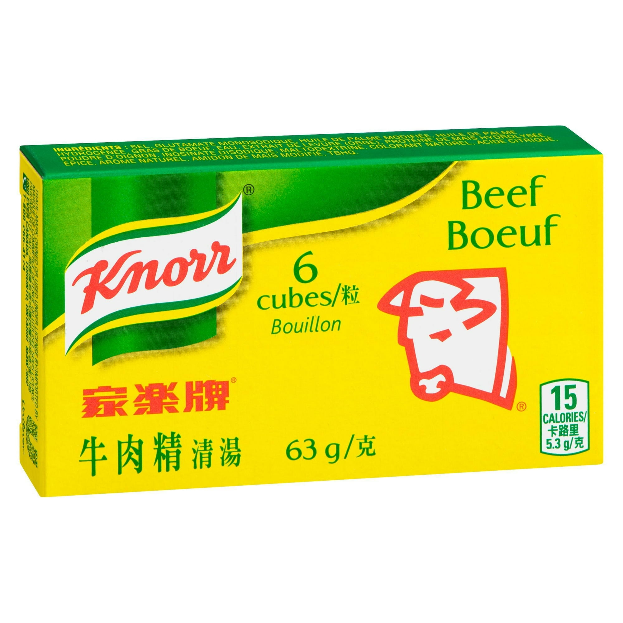 Bouillon de boeuf en cubes Knorr d'Unilever 63 g, 6 cubes