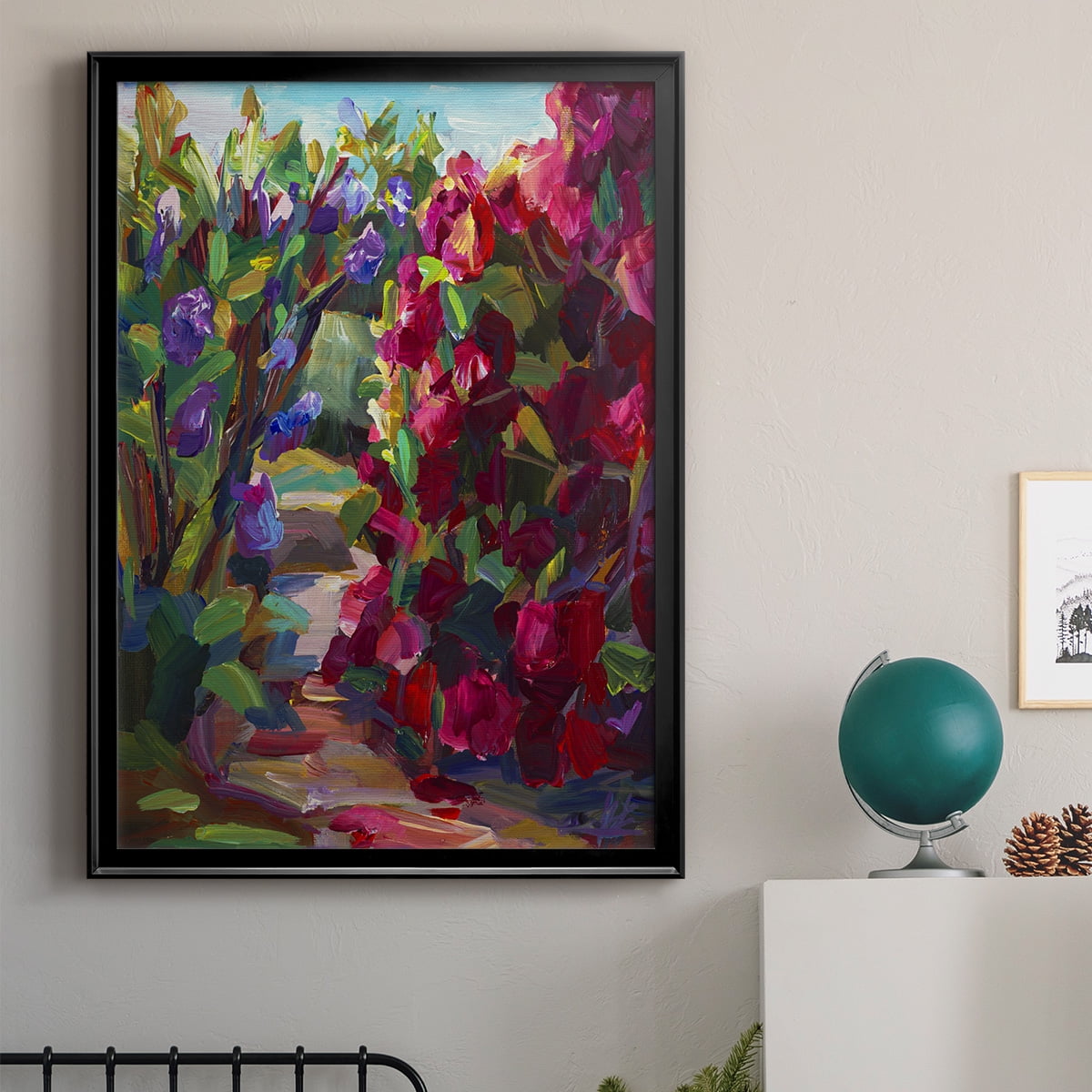 Lilacs & Rhodies Premium Framed Print - Ready to Hang