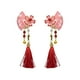 thumbnail image 1 of Guardurnaity Pinza para el pelo con forma de abanico para mujer, 2 piezas, horquilla para el pelo, accesorio decorativo para peinado, fiesta, viaje Accesorio para el cabello Rojo, 1 of 6
