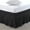 Black Solid, variant on Linen Sheets Wrap Around Bed Skirt - Soft Microfiber - Gathered, Twin Size