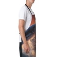 thumbnail image 3 of Lsque Sunset Dancing Dolphin Waterproof Apron Chef Aprons for Men Heavy Duty Chemical Work Apron Extra Long Grilling Aprons with Adjustable Bib Apron, 3 of 9
