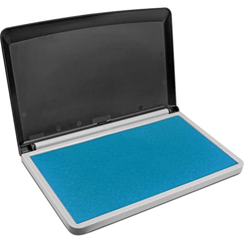 MaxMark Large Premium Light Blue Ink Stamp Pad 3.5" x 6.25" Quality