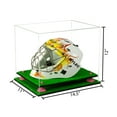 thumbnail image 2 of Clear Acrylic Lacrosse Helmet Display Case with Pink Risers and Turf Base (A002-PNR), 2 of 2