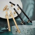 thumbnail image 4 of 2Pcs Aluminum Alloy Black Gold Door Handle Wardrobe Kitchen Cabinet Drawer Solid Handle, 4 of 5