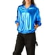 thumbnail image 2 of Chaqueta Brillante de Mujer INSPIRE CHIC de Manga Larga Ligera con Cremallera y Capucha Metálica XS Azul, 2 of 8