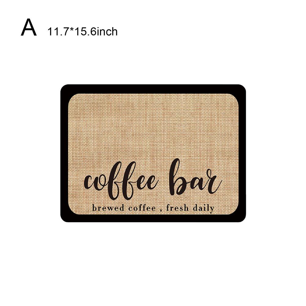 NAUXIU Coffee Maker Mat Coffee Bar Mats Cup Mat Waterproof Heat