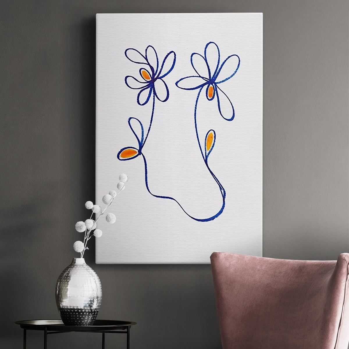 Wobbly Blooms IV Premium Gallery Wrapped Canvas - Ready to Hang
