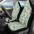 thumbnail image 2 of ZIATUBLE Highland Cow Auto Front Seat Cover Palm Leaf Saddle Blanket for Bucket Seat Washable Car Seat Covers for Front Seats Auto Interior Accessories for Most Cars SUV Sedan, 2 of 7