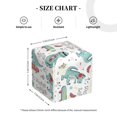 thumbnail image 2 of Rateoe Music Lover Dinosaur Pattern Tissue Box Cover, Modern Square Decorative Leather Facial Paper Case Organizer Holder Dispenser 5X5X5'', 2 of 8