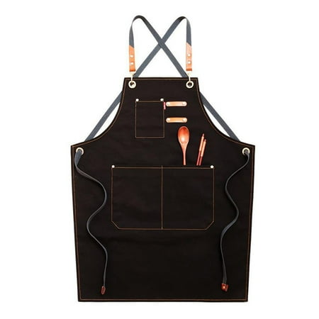 

JUNTEX Thick Apron with Pocket Jean for Women Men Hair Stylist Barista Coffee Shop