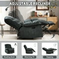 thumbnail image 5 of Bonzy Home Massage Recliner Chair with Heat and Vibration Manual Recliners Fabric Sofa Reclining Chair for Living Room, Gray, 5 of 8