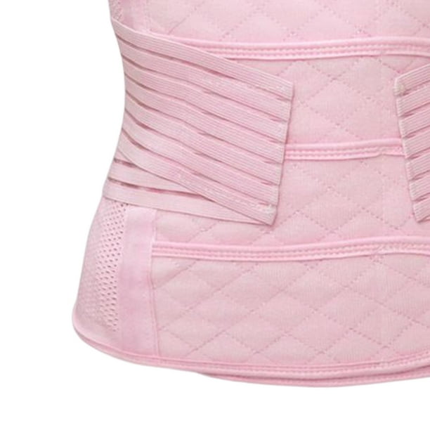 Abdominal Binder Shaper Compression Stomach Wrap for Sports Navel Umbilical  Pink 