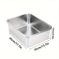 thumbnail image 2 of 2 PCS Stainless Steel Cat Litter Box, High Side Rustproof Metal Cat Litter Box, Large, 2 of 3